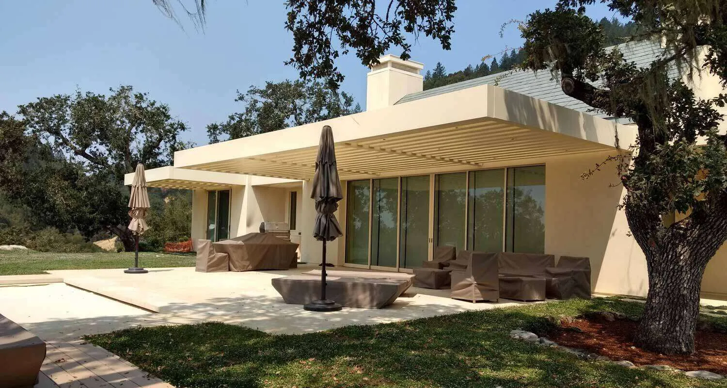Modern single-story home with smooth stucco finish and patio in Santa Rosa.